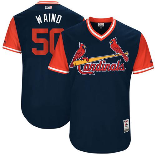 Cardinals #50 Adam Wainwright Navy "Waino" Players Weekend Authentic Stitched MLB Jersey