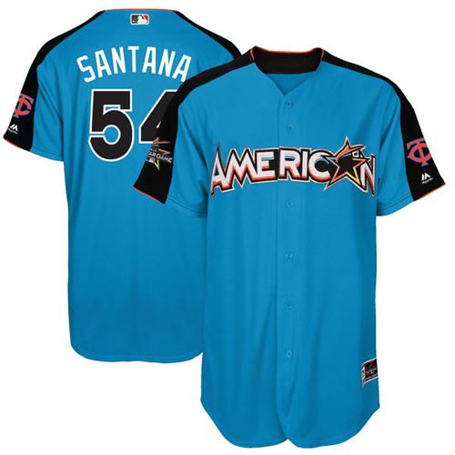 Twins #54 Ervin Santana Blue 2017 All-Star American League Stitched MLB Jersey