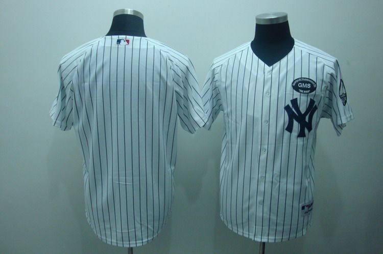 Yankees White Blank GMS "The Boss" Stitched MLB Jersey