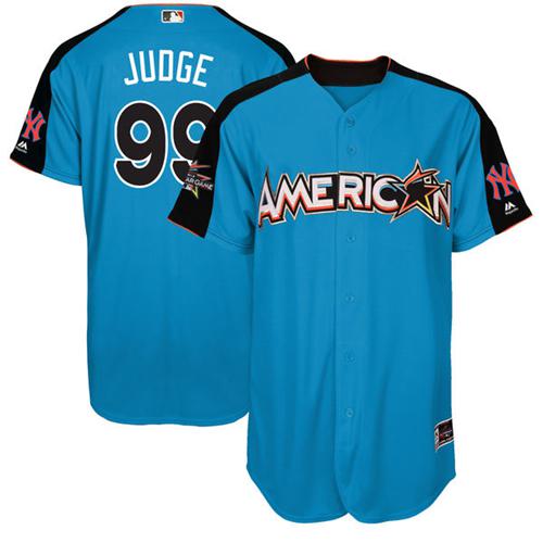 Yankees #99 Aaron Judge Blue 2017 All-Star American League Stitched MLB Jersey