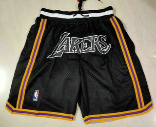 Los Angeles Lakers Black MVP Just Don Swingman Throwback Shorts