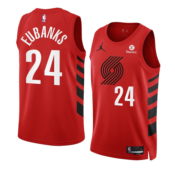 Portland Trail Blazers #24 Drew Eubanks 2022-23 Red Statement Edition Swingman Stitched Basketball J