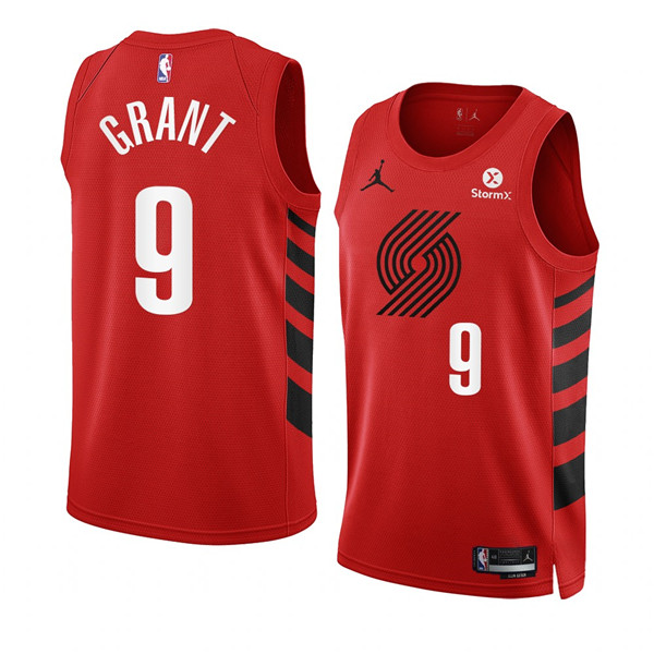 Portland Trail Blazers #9 Jerami Grant 2022-23 Red Statement Edition Swingman Stitched Basketball Je