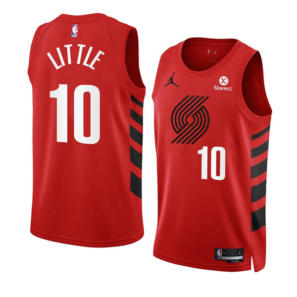 Portland Trail Blazers #10 Nassir Little 2022-23 Red Statement Edition Swingman Stitched Basketball