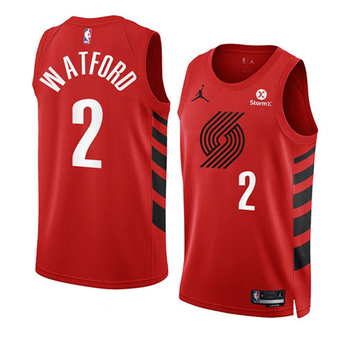 Portland Trail Blazers #2 Trendon Watford 2022-23 Red Statement Edition Swingman Stitched Basketball