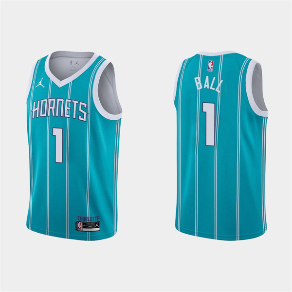 Charlotte Hornets #1 LaMelo Ball 2022-23 Teal Icon Edition Stitched Basketball Jersey