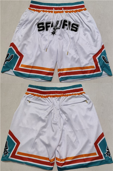 San Antonio Spurs White Shorts (Run Smaller)