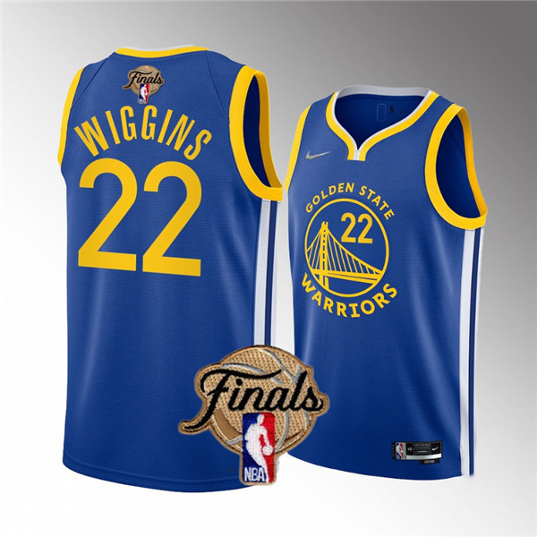 Golden State Warriors #22 Andrew Wiggins Royal 2022 Finals Stitched Jersey