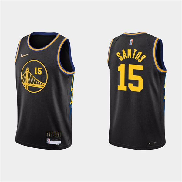 Golden State Warriors #15 Gui Santos 2022 Black Stitched Basketball Jersey