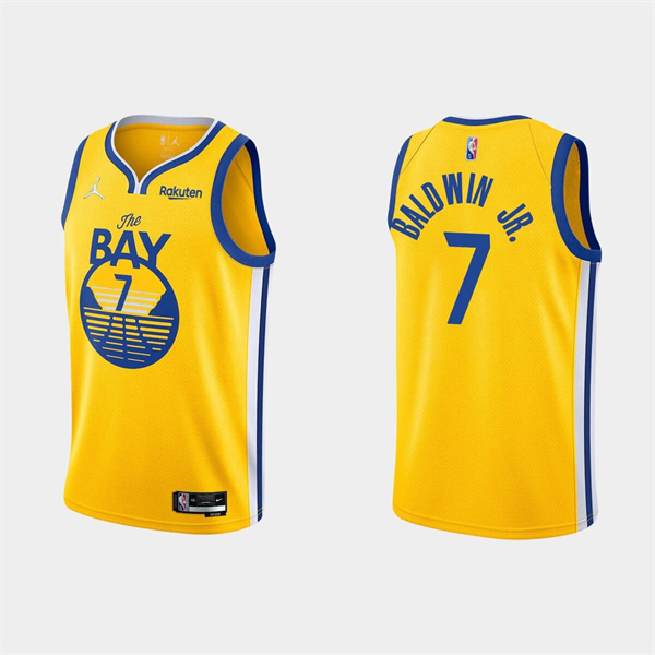 Golden State Warriors #7 Patrick Baldwin Jr. 2022 Yellow Stitched Basketball Jersey