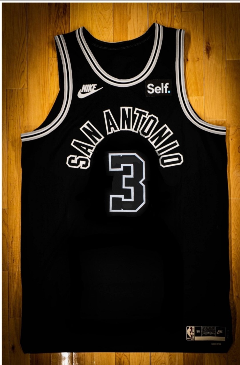 San Antonio Spurs #3 Keldon Johnson Black Stitched Jersey