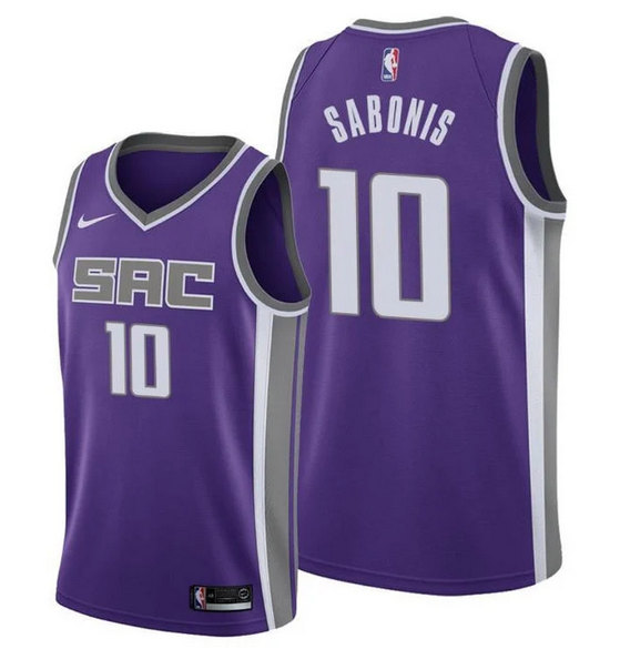 Sacramento Kings #10 Domantas Sabonis Purple 2022 Basketball Stitched Jersey