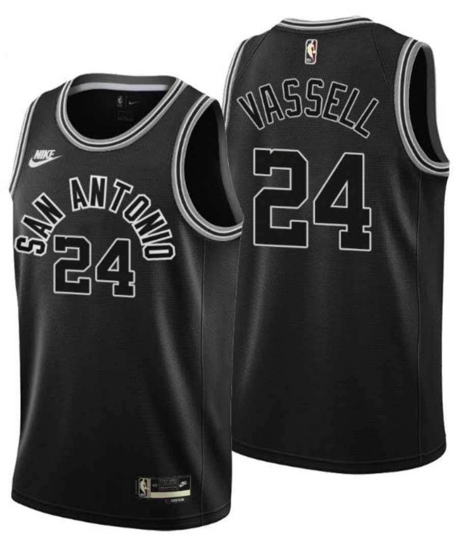 San Antonio Spurs #24 Devin Vassell Black Stitched Nike Jersey
