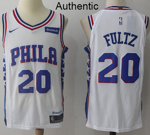 Nike 76ers #20 Markelle Fultz White NBA Authentic Association Edition Jersey