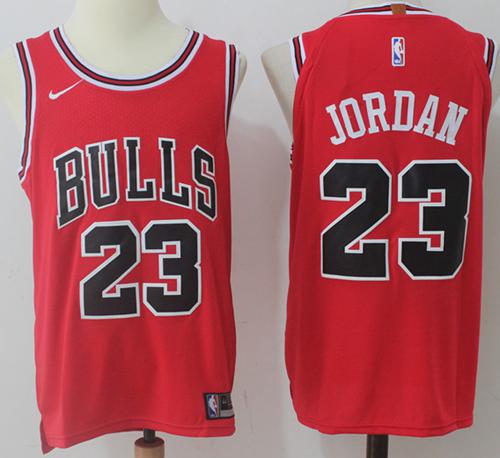Nike Bulls #23 Michael Jordan Red NBA Swingman Icon Edition Jersey