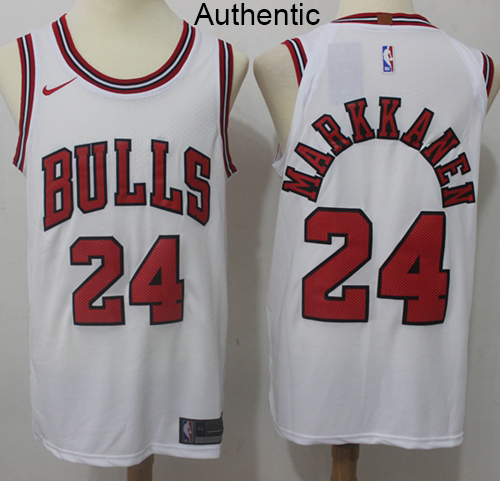 Nike Bulls #24 Lauri Markkanen White NBA Authentic Association Edition Jersey