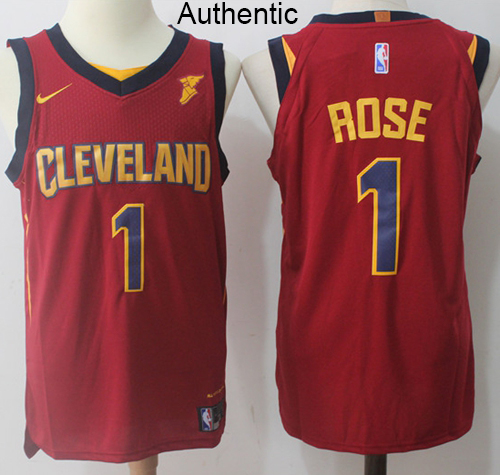 Nike Cavaliers #1 Derrick Rose Red NBA Authentic Icon Edition Jersey
