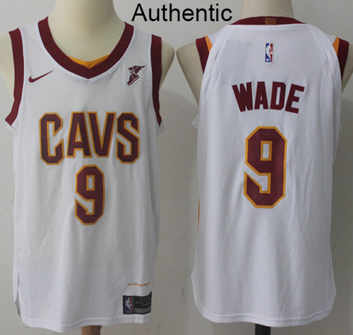 Nike Cavaliers #9 Dwyane Wade White NBA Authentic Association Edition Jersey