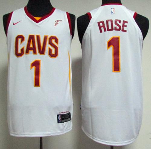 Nike Cavaliers #1 Derrick Rose White NBA Swingman Association Edition Jersey