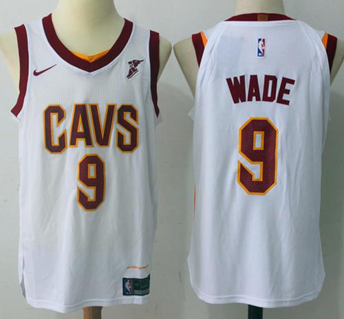 Nike Cavaliers #9 Dwyane Wade White NBA Swingman Association Edition Jersey