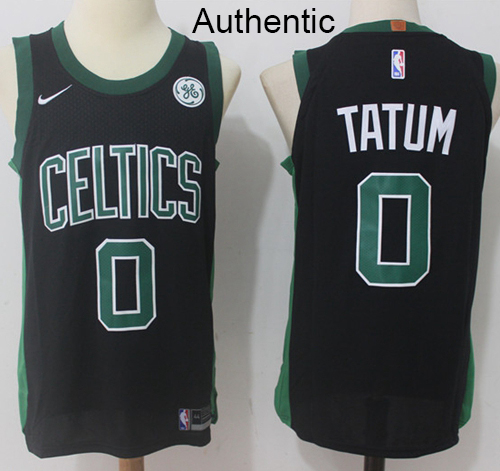 Nike Celtics #0 Jayson Tatum Black NBA Authentic Statement Edition Jersey
