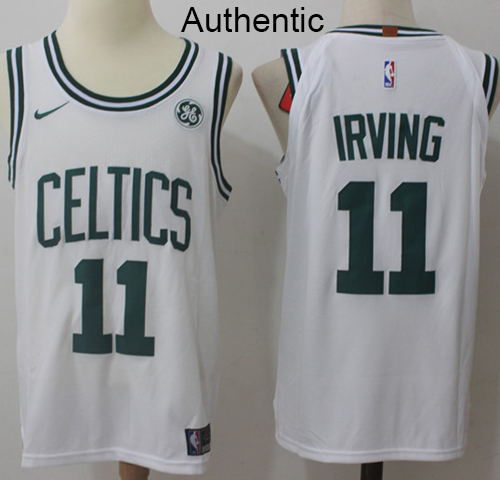 Nike Celtics #11 Kyrie Irving White NBA Authentic Association Edition Jersey