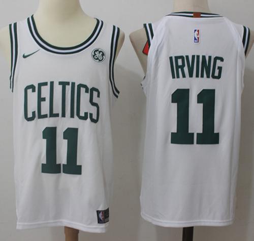 Nike Celtics #11 Kyrie Irving White NBA Swingman Association Edition Jersey