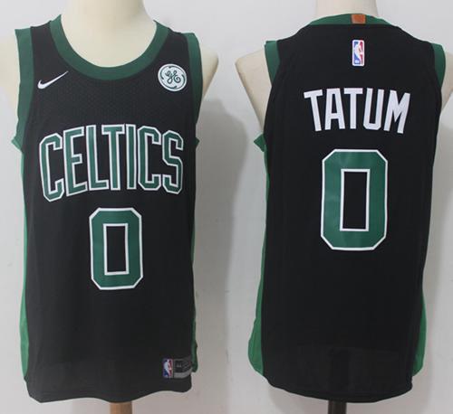 Nike Celtics #0 Jayson Tatum Black NBA Swingman Statement Edition Jersey