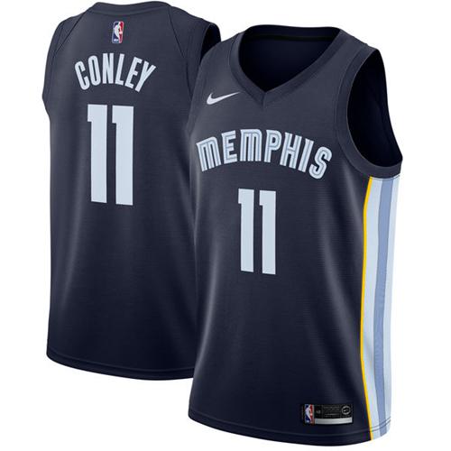 Nike Grizzlies #11 Mike Conley Navy Blue NBA Swingman Icon Edition Jersey