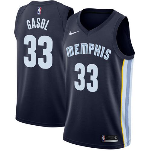 Nike Grizzlies #33 Marc Gasol Navy Blue NBA Swingman Icon Edition Jersey