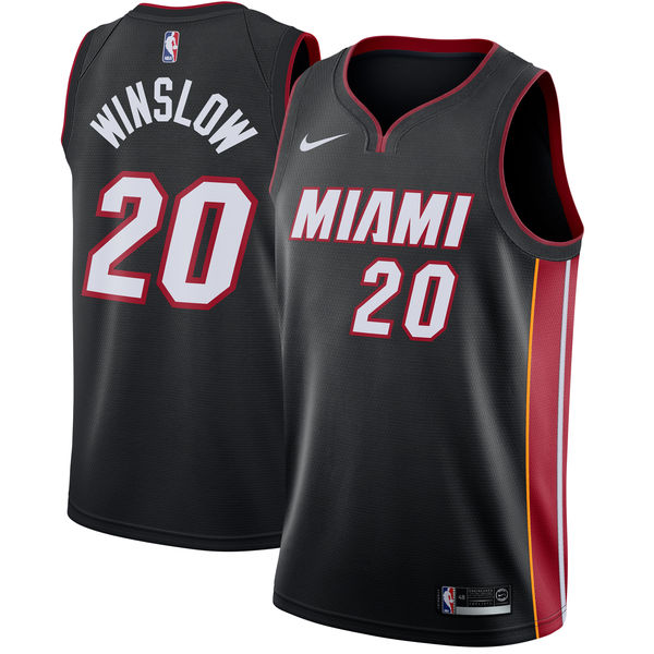 Nike Heat #20 Justise Winslow Black NBA Swingman Icon Edition Jersey