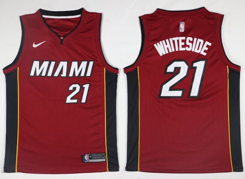 Nike Heat #21 Hassan Whiteside Red NBA Swingman Statement Edition Jersey