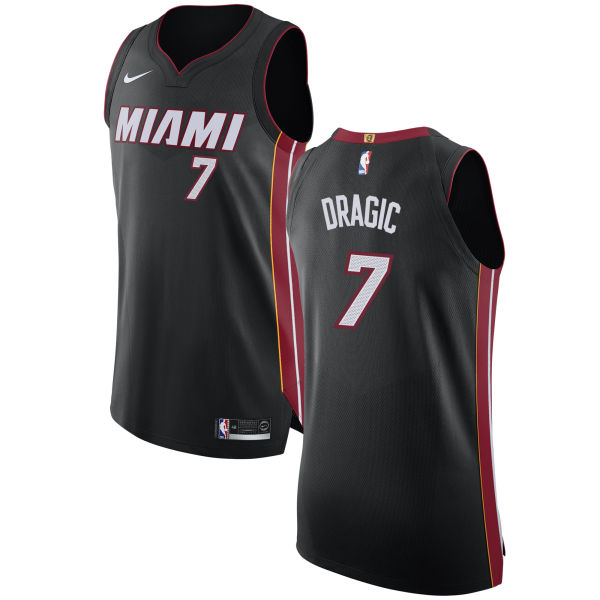 Nike Heat #7 Goran Dragic Black NBA Authentic Icon Edition Jersey