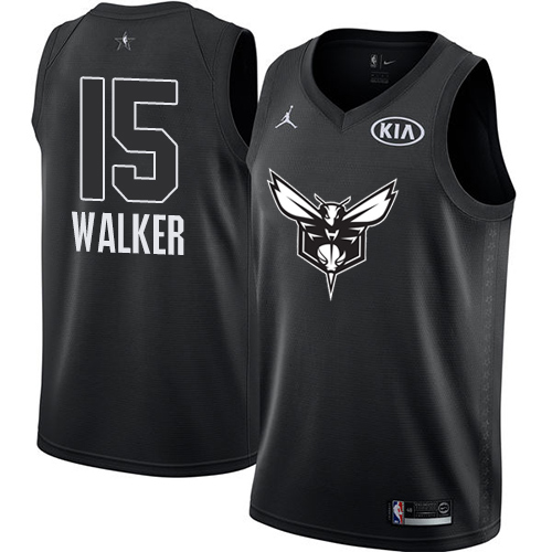 Nike Hornets #15 Kemba Walker Black NBA Jordan Swingman 2018 All-Star Game Jersey