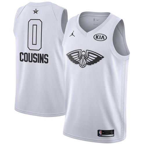 Nike Pelicans #0 DeMarcus Cousins White NBA Jordan Swingman 2018 All-Star Game Jersey