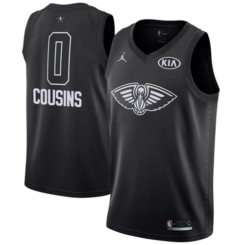 Nike Pelicans #0 DeMarcus Cousins Black NBA Jordan Swingman 2018 All-Star Game Jersey