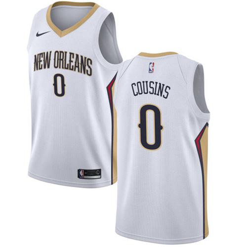 Nike Pelicans #0 DeMarcus Cousins White NBA Swingman Association Edition Jersey