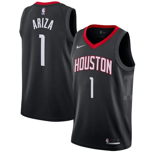 Nike Rockets #1 Trevor Ariza Black NBA Swingman Statement Edition Jersey