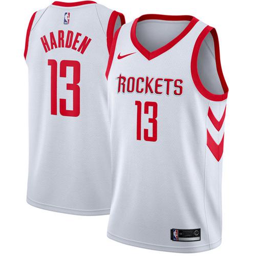 Nike Rockets #13 James Harden White NBA Swingman Association Edition Jersey