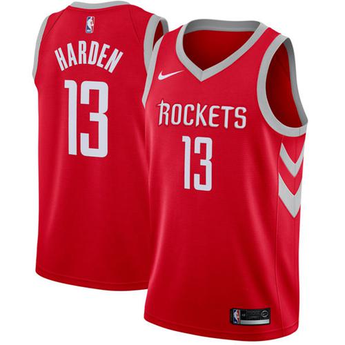 Nike Rockets #13 James Harden Red NBA Swingman Icon Edition Jersey