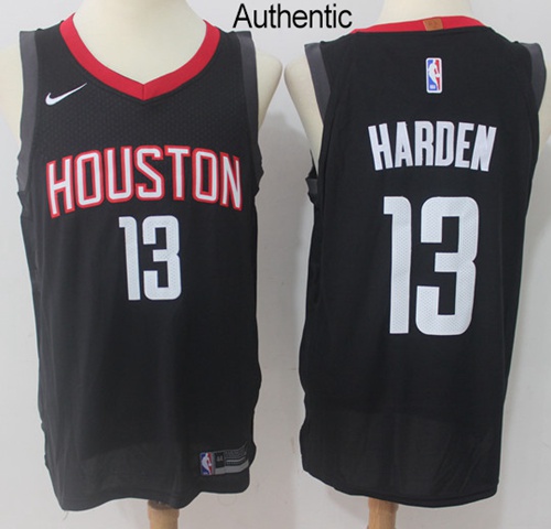 Nike Rockets #13 James Harden Black NBA Authentic Statement Edition Jersey