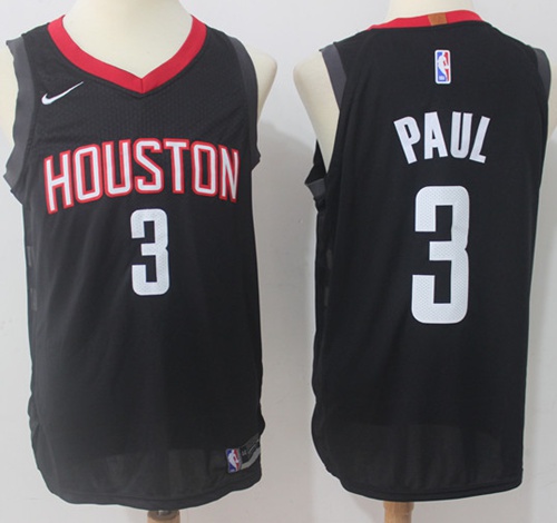 Nike Rockets #3 Chris Paul Black NBA Authentic Statement Edition Jersey