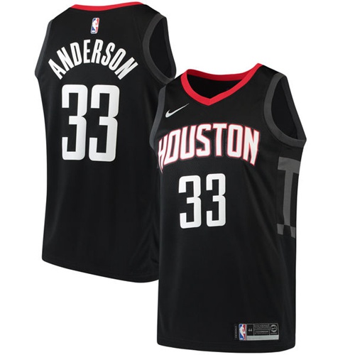 Nike Rockets #33 Ryan Anderson Black NBA Swingman Statement Edition Jersey