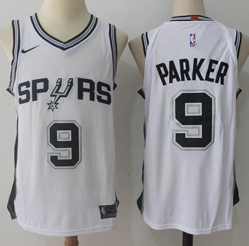 Nike Spurs #9 Tony Parker White NBA Swingman Association Edition Jersey