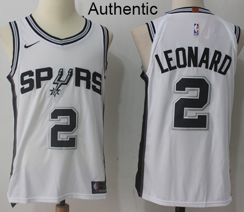 Nike Spurs #2 Kawhi Leonard White NBA Authentic Association Edition Jersey