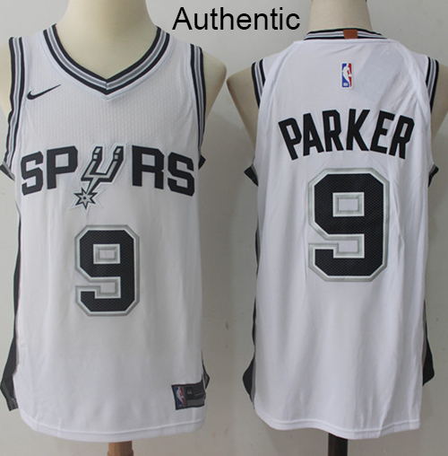 Nike Spurs #9 Tony Parker White NBA Authentic Association Edition Jersey