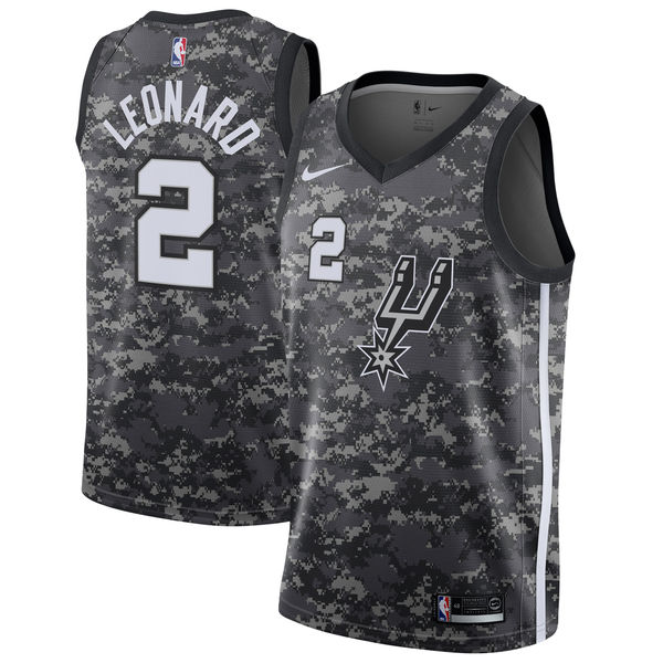 Nike Spurs #2 Kawhi Leonard Camo NBA Swingman City Edition Jersey