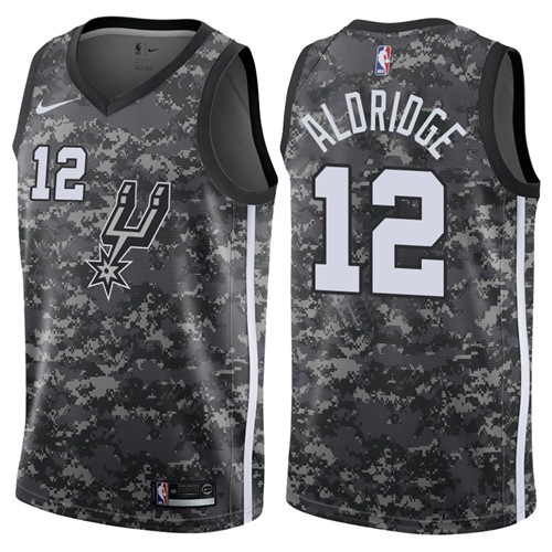 Nike Spurs #12 LaMarcus Aldridge Camo NBA Swingman City Edition Jersey