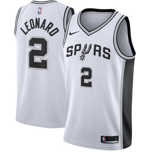 Nike Spurs #2 Kawhi Leonard White NBA Swingman Association Edition Jersey