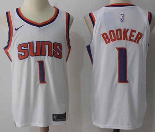 Nike Suns #1 Devin Booker White NBA Swingman Association Edition Jersey